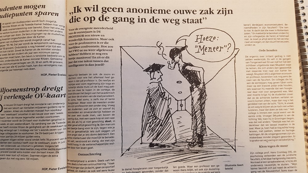 Een ouwe zak op de gang