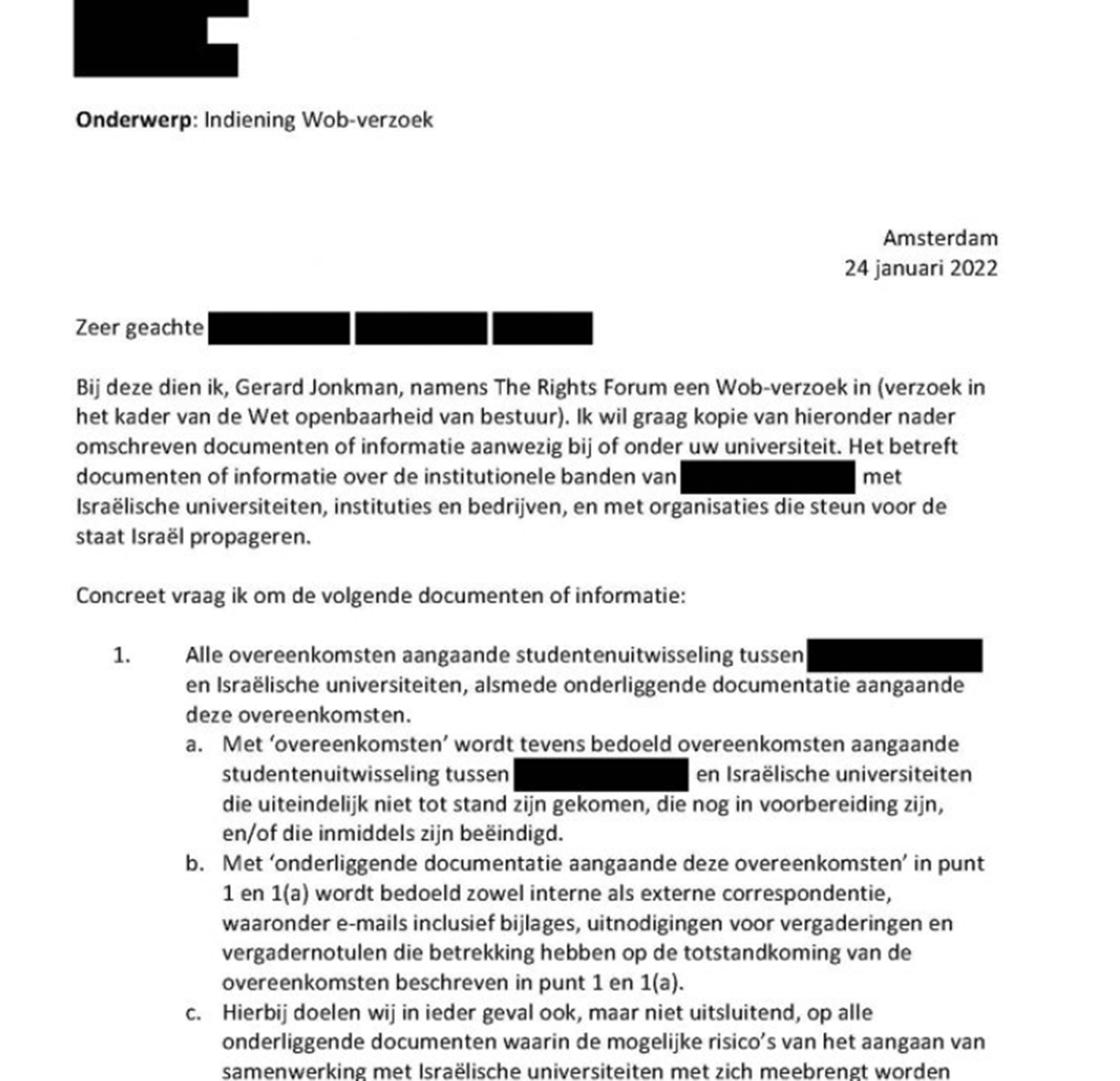 Universiteiten betreuren hun aanpak van omstreden Wob-verzoek