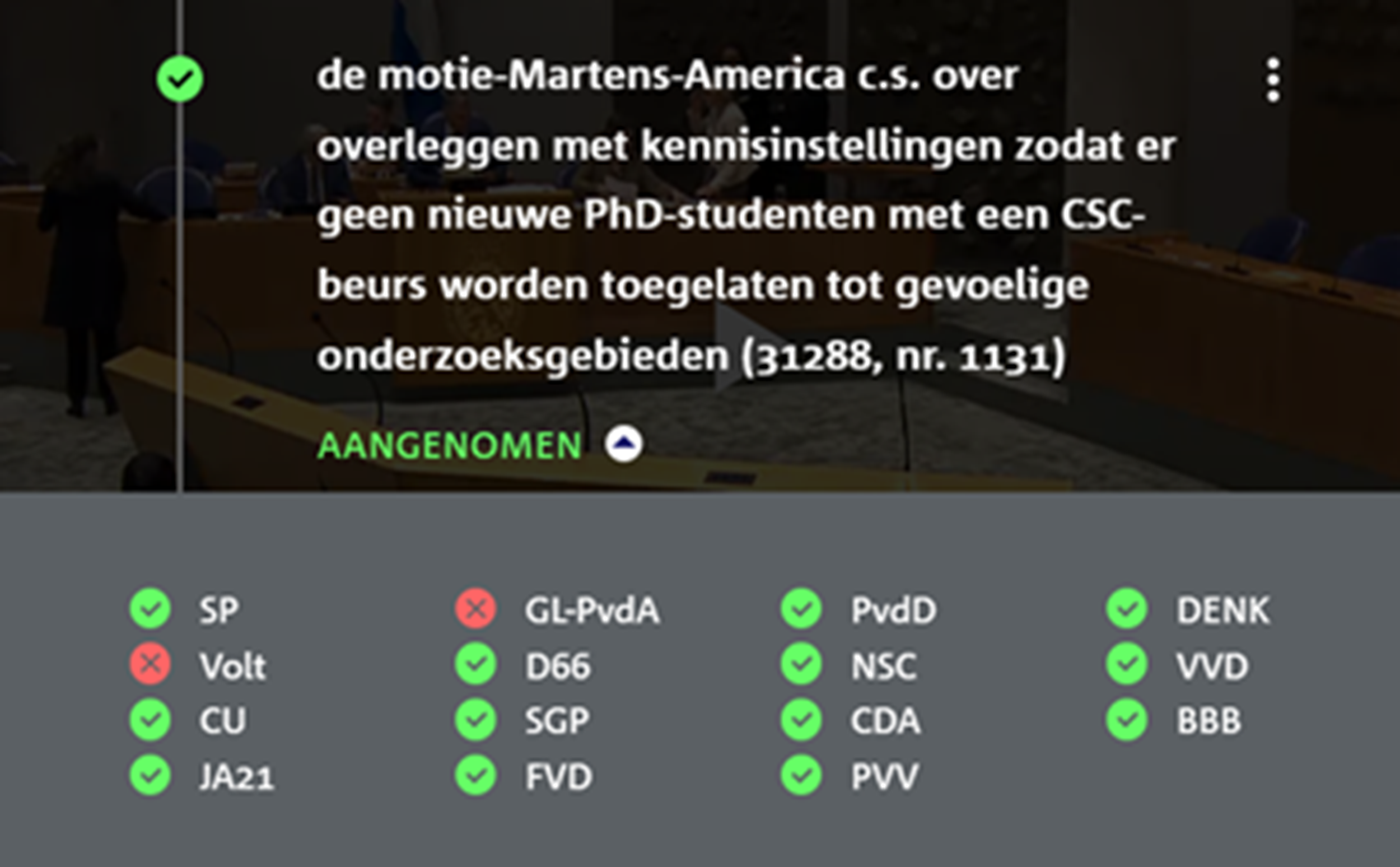 Tweede Kamer wil geen promovendi met Chinese beurs in gevoelige vakgebieden