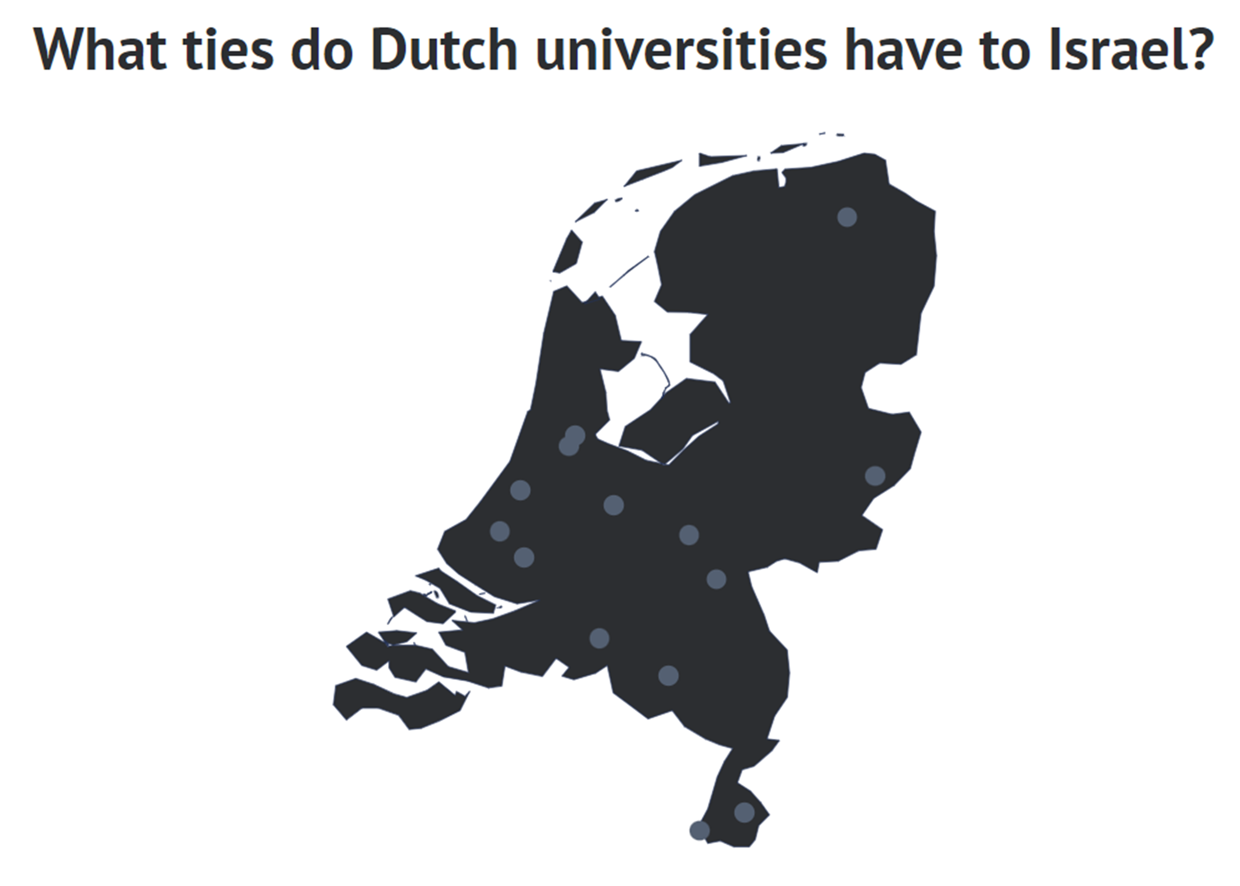Website brengt universitaire banden met Israël in kaart