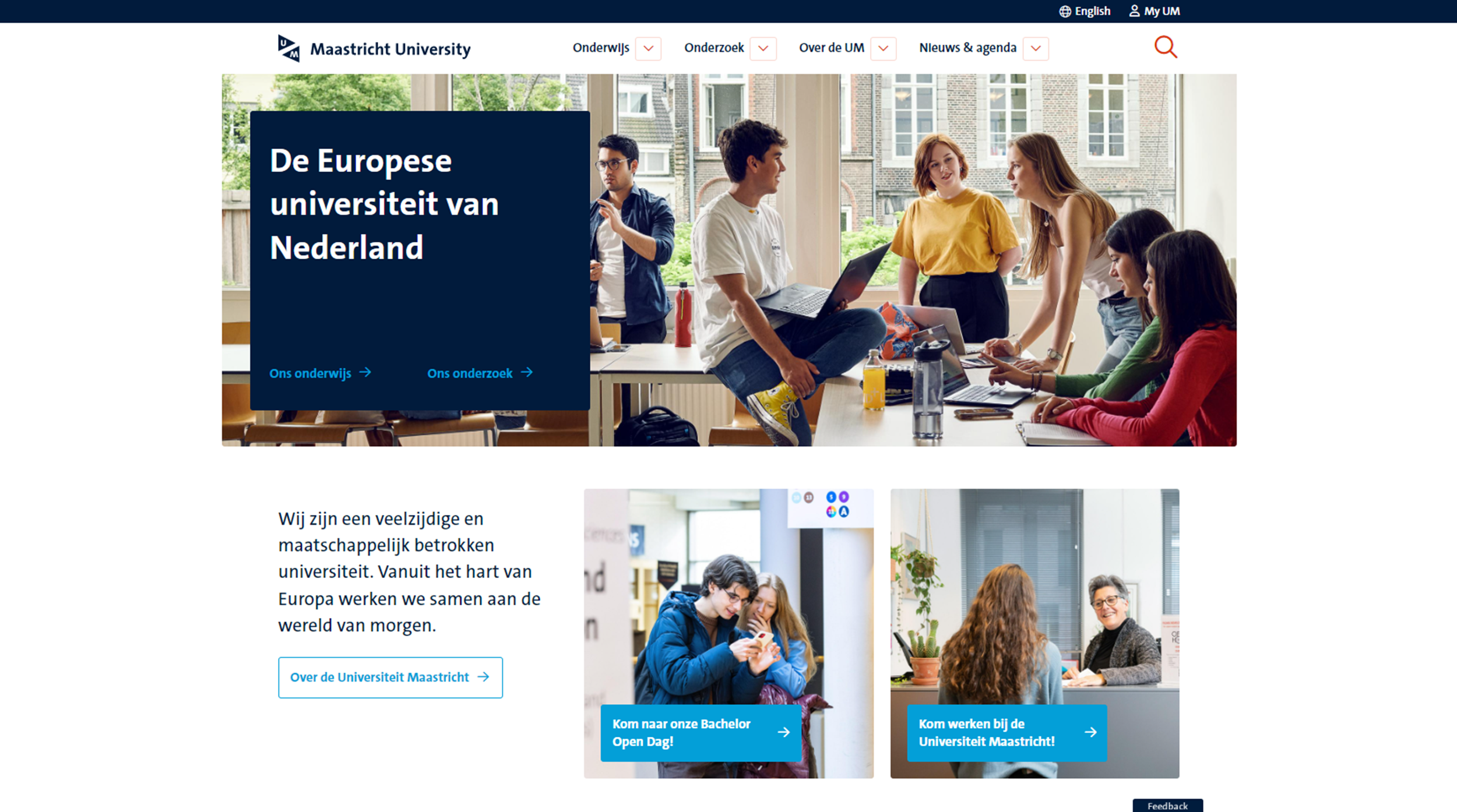 UM-website opgefrist
