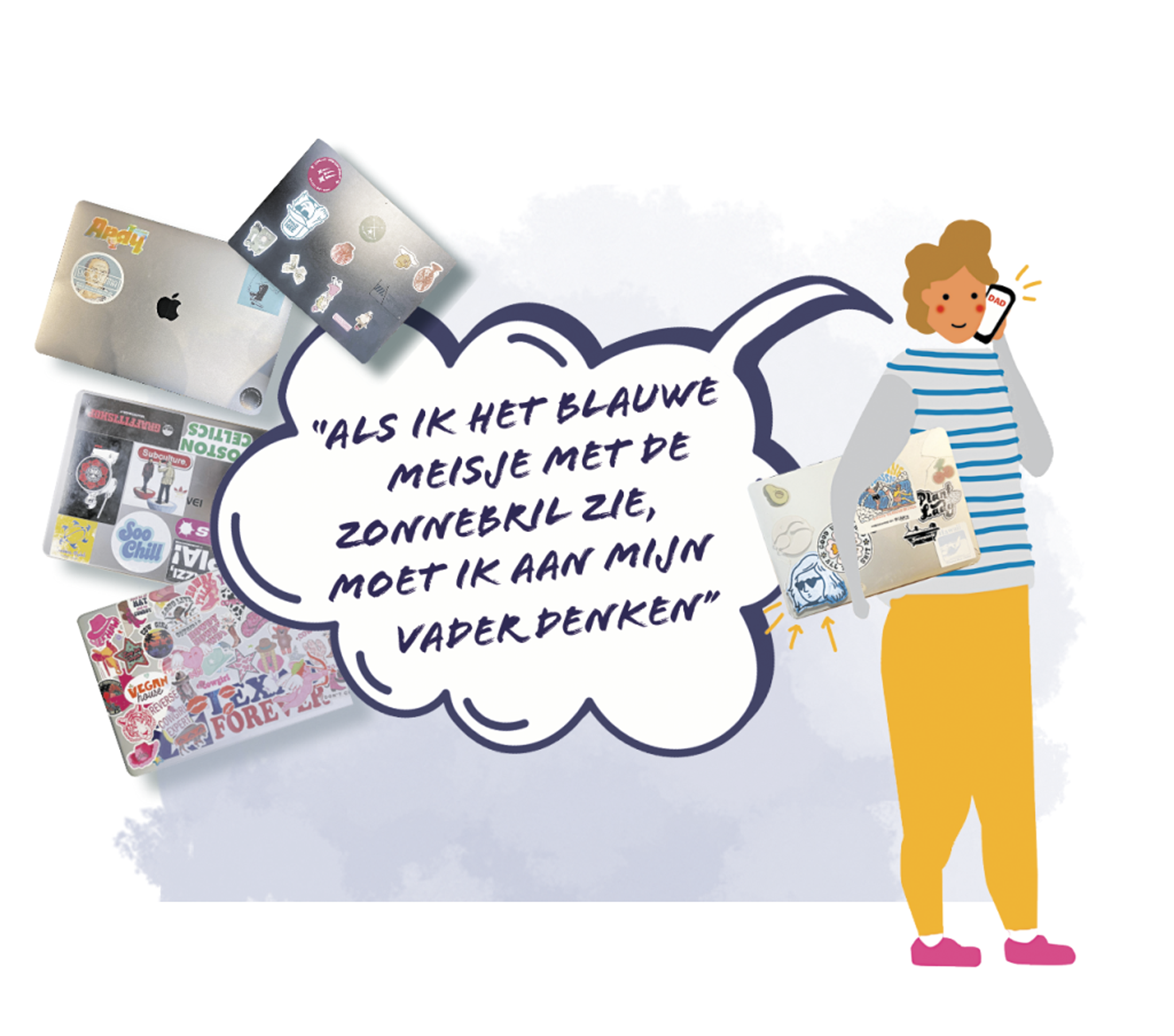 Het verhaal achter de stickers op de laptop
