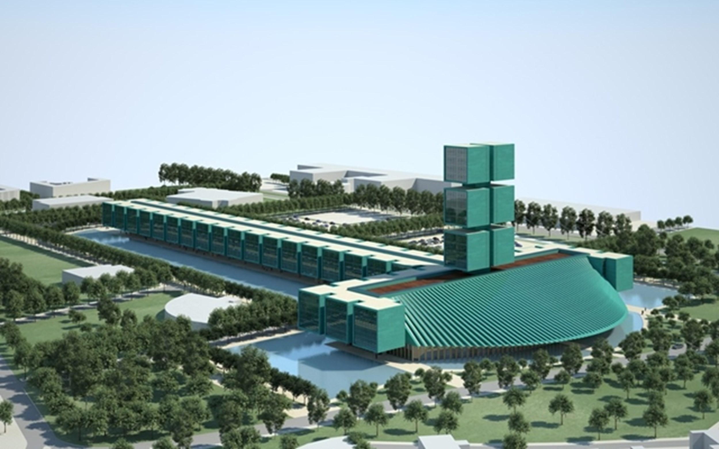 1999 and later: Calatrava’s copper campus never made it past the drawing board